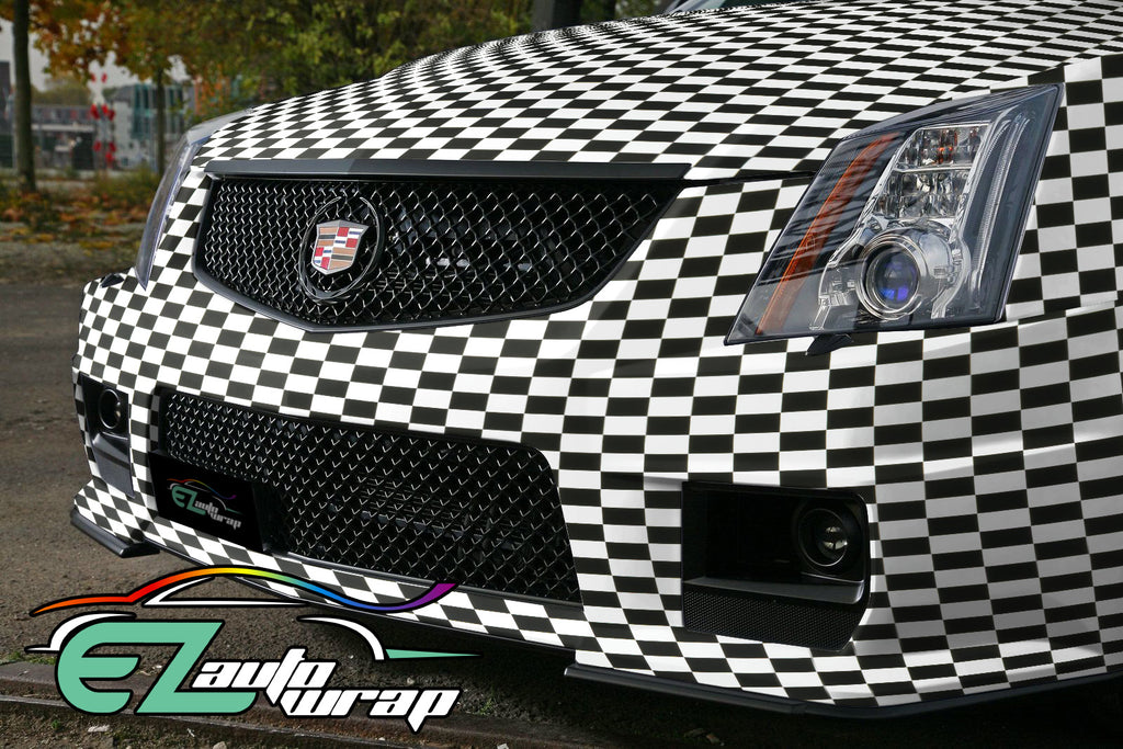 Camouflage Checker Black White Vinyl Wrap – EzAuto Wrap