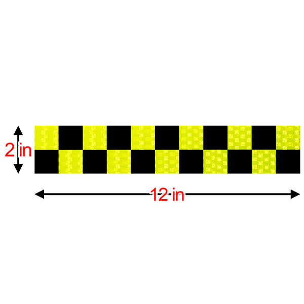 Reflective Safety Checker Tape Strip (1 Foot Per Strip)