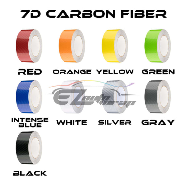 Racing Stripe 7D Carbon Fiber Gloss 2" 4" 6" 8" 10" 12" / 50FT