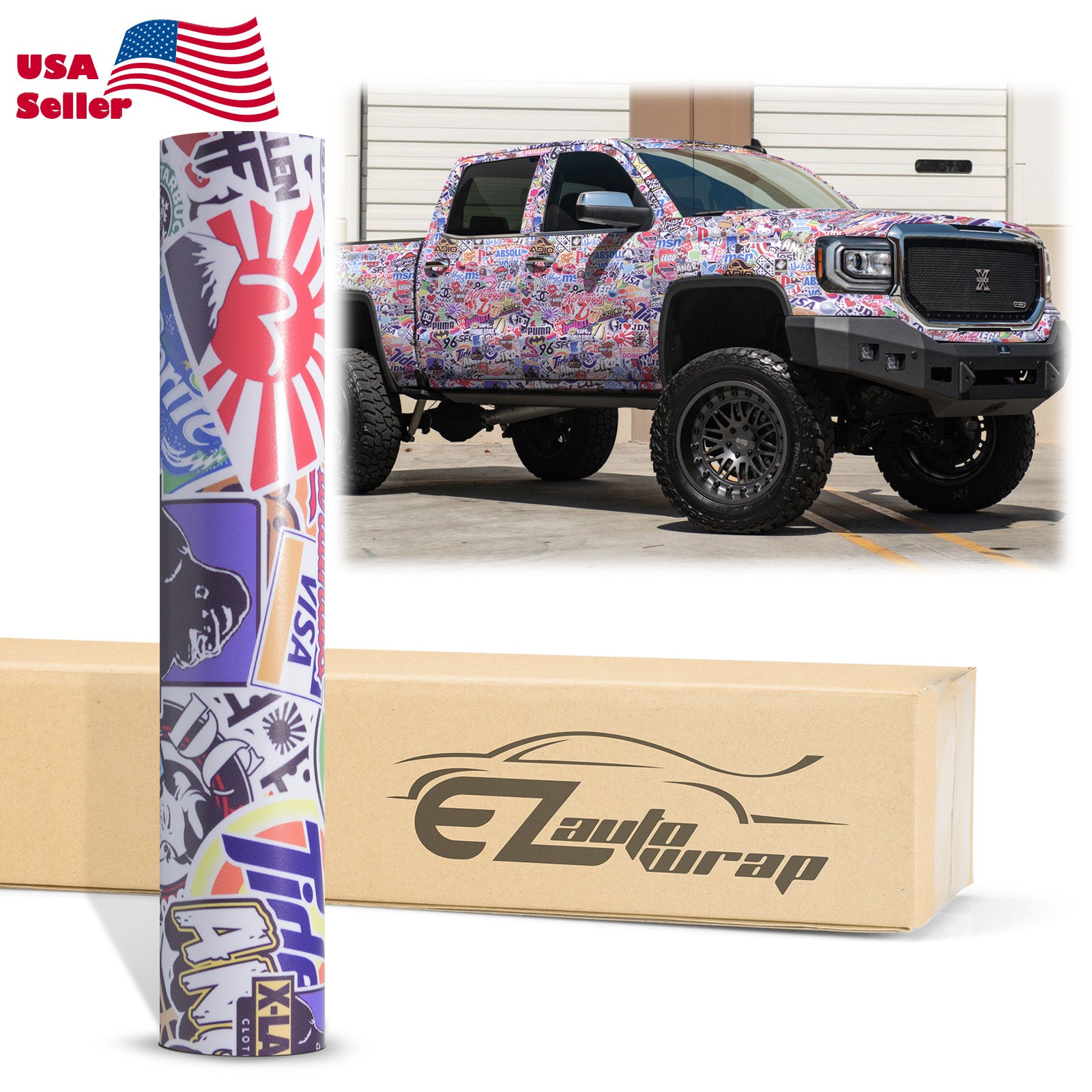 Sticker Bomb Anime Vinyl Wrap #ES