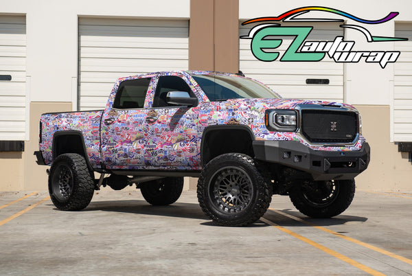 Sticker Bomb Anime Vinyl Wrap #ES