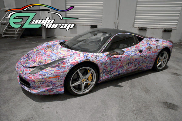 Sticker Bomb Anime Vinyl Wrap #ES