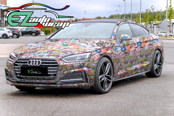 Sticker Bomb Anime Vinyl Wrap #HEAD