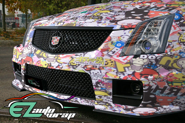 Sticker Bomb Anime Vinyl Wrap #HEAD