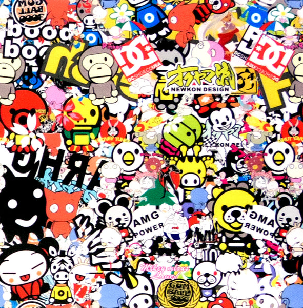 Sticker Bomb Anime Vinyl Wrap #HEAD