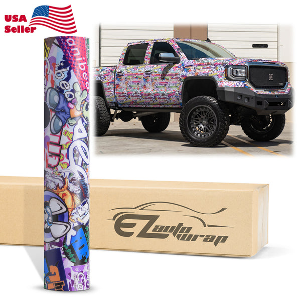 Sticker Bomb Anime Vinyl Wrap #HF