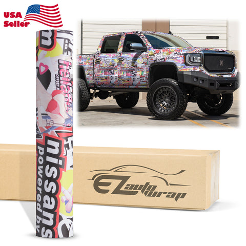 Sticker Bomb Anime Vinyl Wrap #IL