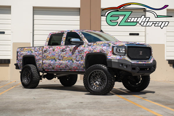 Sticker Bomb Anime Vinyl Wrap #LK