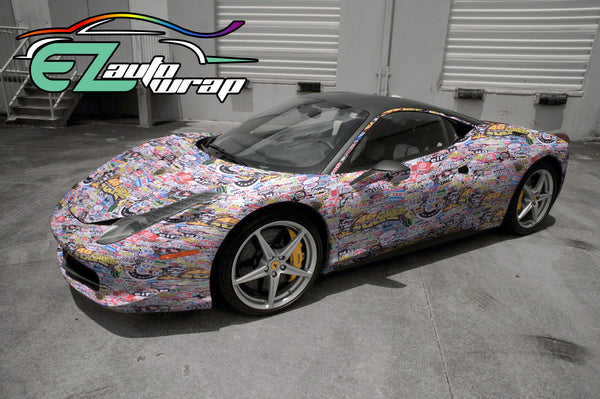 Sticker Bomb Anime Vinyl Wrap #LK