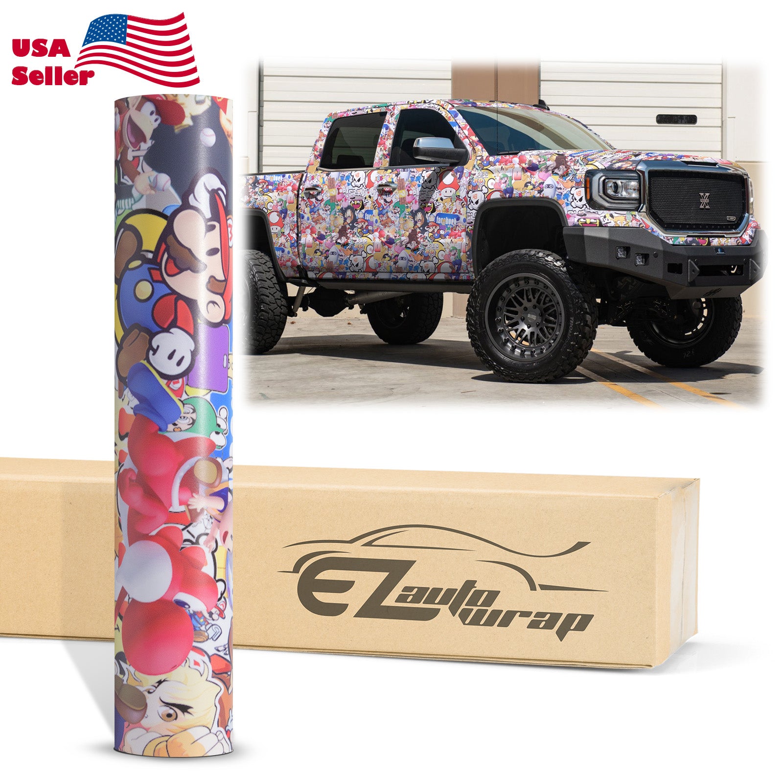Sticker Bomb Anime Vinyl Wrap #MR