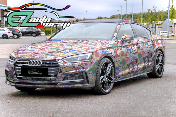 Sticker Bomb Anime Vinyl Wrap #MR
