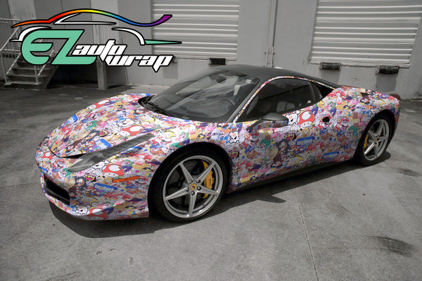 Sticker Bomb Anime Vinyl Wrap #MR