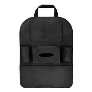 Car Seat Back Storage Fabric Bag Organizer Multi-Pocket Travel iPad iPhone Holder (Beige / Black / Brown / Gray / Light Gray / Pink)