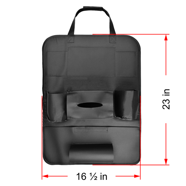 Car Seat Back Storage Leather Bag Organizer iPad iPhone Holder (Beige / Black / Brown)