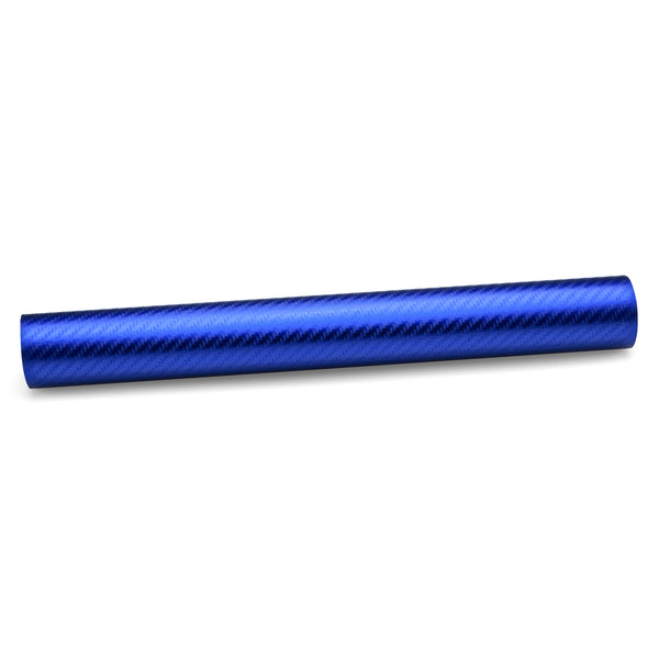 Satin Chrome Carbon Fiber Blue Vinyl Wrap