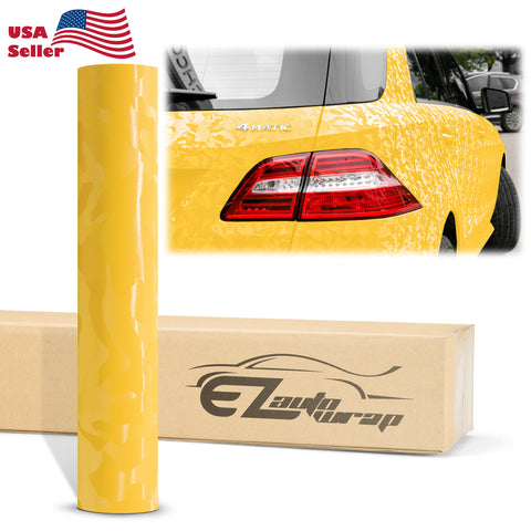 Camouflage Shadow Yellow Vinyl Wrap