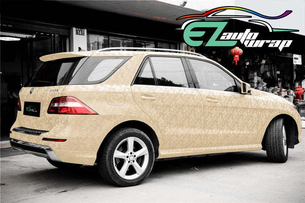 Camouflage Shadow Ivory Vinyl Wrap