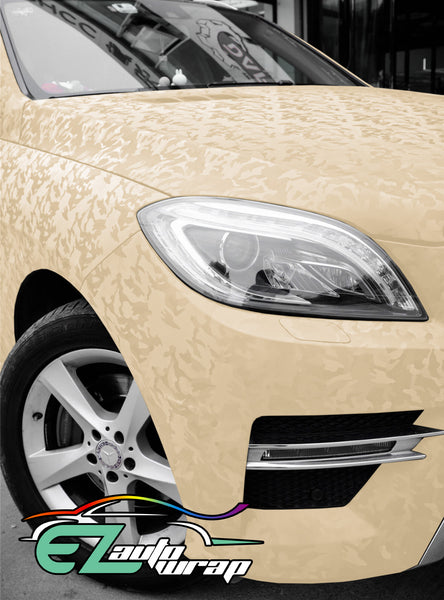 Camouflage Shadow Ivory Vinyl Wrap