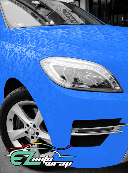 Camouflage Shadow Sky Blue Vinyl Wrap