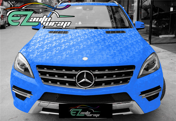 Camouflage Shadow Sky Blue Vinyl Wrap
