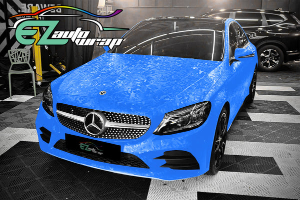 Camouflage Shadow Sky Blue Vinyl Wrap