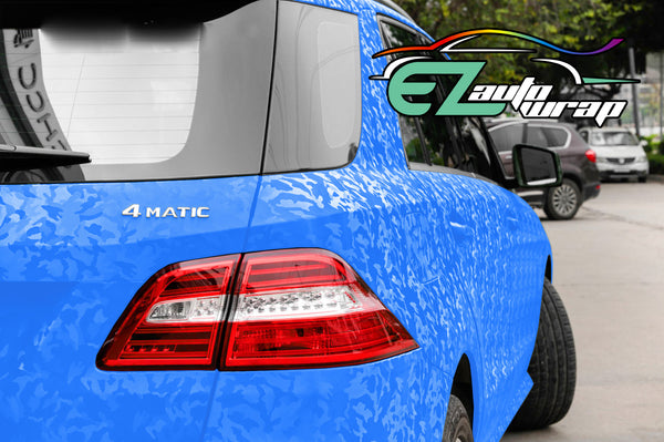 Camouflage Shadow Sky Blue Vinyl Wrap