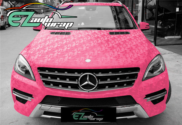 Camouflage Shadow Rose Red Vinyl Wrap