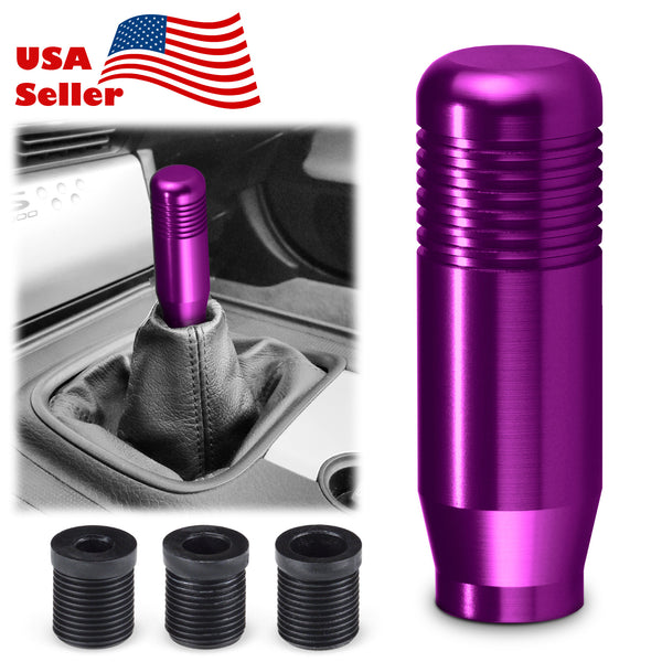 Universal Shifter Shift Knob Chrome Aluminum Manual Stick Lever Stick (Blue / Gold / Gray / Purple / Red / Silver)(3.5 in / 5 in / 7 in)