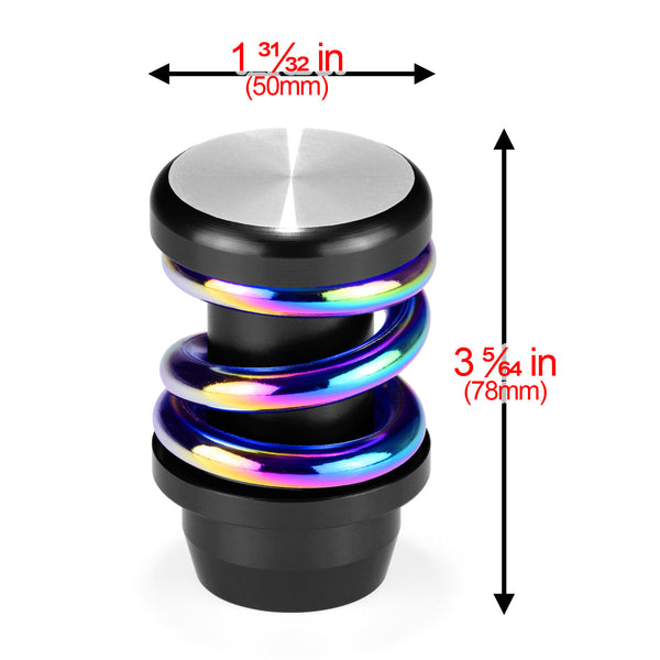 Coil Shifter Knob Neo Black Aluminum Manual Coilover Spring Gear Stick Lever (Neo Black / Neo Blue / Neo Red / Red Black / Red Blue / Red)