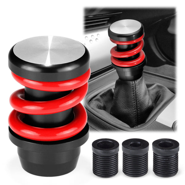 Coil Shifter Knob Neo Black Aluminum Manual Coilover Spring Gear Stick Lever (Neo Black / Neo Blue / Neo Red / Red Black / Red Blue / Red)