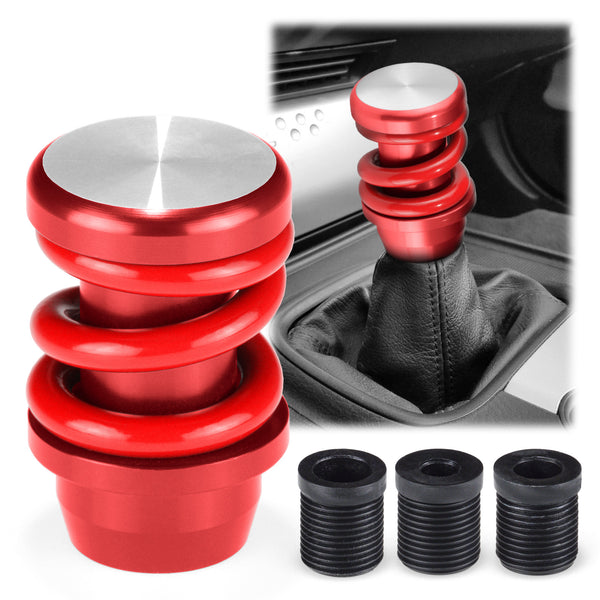 Coil Shifter Knob Neo Black Aluminum Manual Coilover Spring Gear Stick Lever (Neo Black / Neo Blue / Neo Red / Red Black / Red Blue / Red)