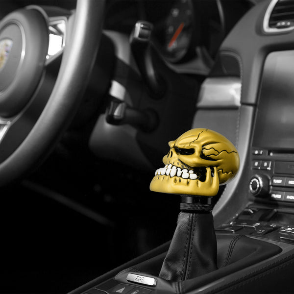 Universal Manual Wicked Skull Shift Knob (Black / Green / Red / Teal / Yellow)