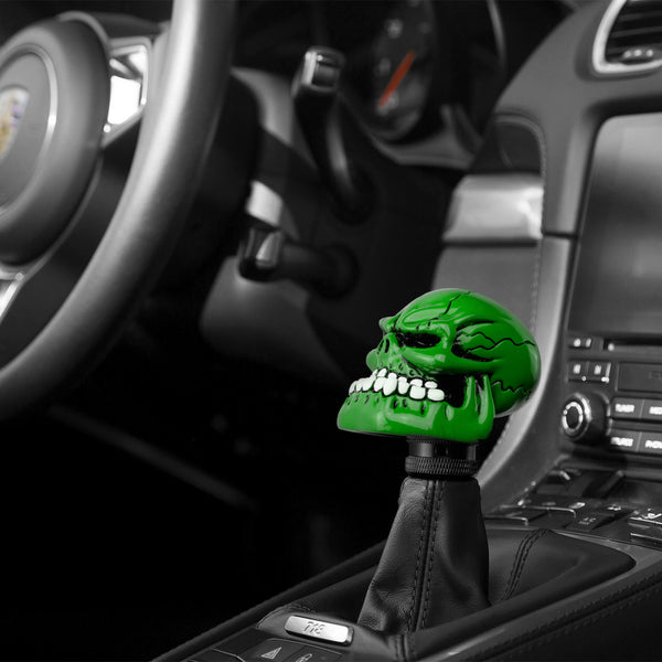 Universal Manual Wicked Skull Shift Knob (Black / Green / Red / Teal / Yellow)