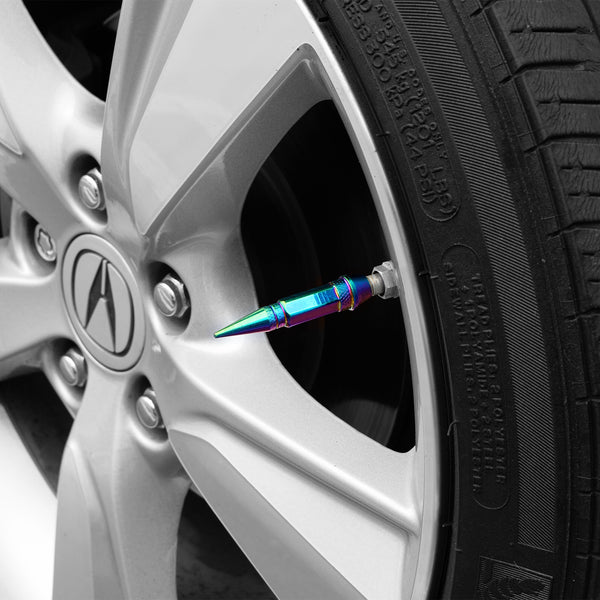 Long Spike Tire Valve Cap TVC28 (Black / Blue / Bronze / Champagne Gold / Gold / Green / Gunmetal Gray / Neo Chrome / Purple / Red / Silver)