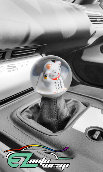 Universal Maneki Neko Lucky Cat Ball Car Manual Shift knob Fortune Stick Shifter
