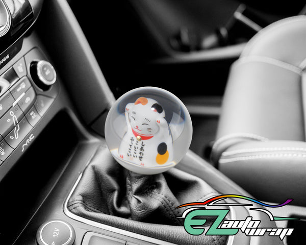 Universal Maneki Neko Lucky Cat Ball Car Manual Shift knob Fortune Stick Shifter