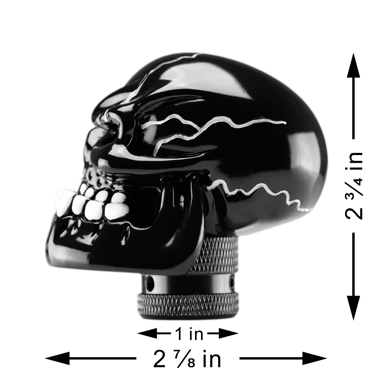 Universal Manual Wicked Skull Shift Knob (Black / Green Universal Manual Wicked Skull Shift Knob (Black / Green