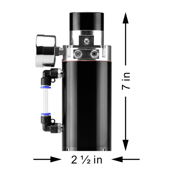 Billet Aluminum Engine Oil Catch Tank Reservoir Breather Gauge #04 (Black / Blue / Neo Chrome / Red / Silver)