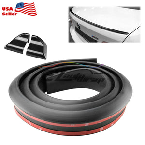 Black Rubber Rear Roof Trunk Spoiler Wing 5ft/60"
