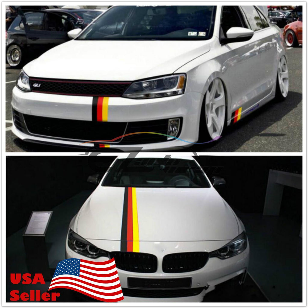 Racing Stripe Germany Flag Porsche Car Sticker – EzAuto Wrap