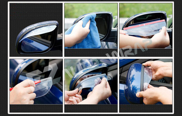 Mirror Visors Rain Guards Clear