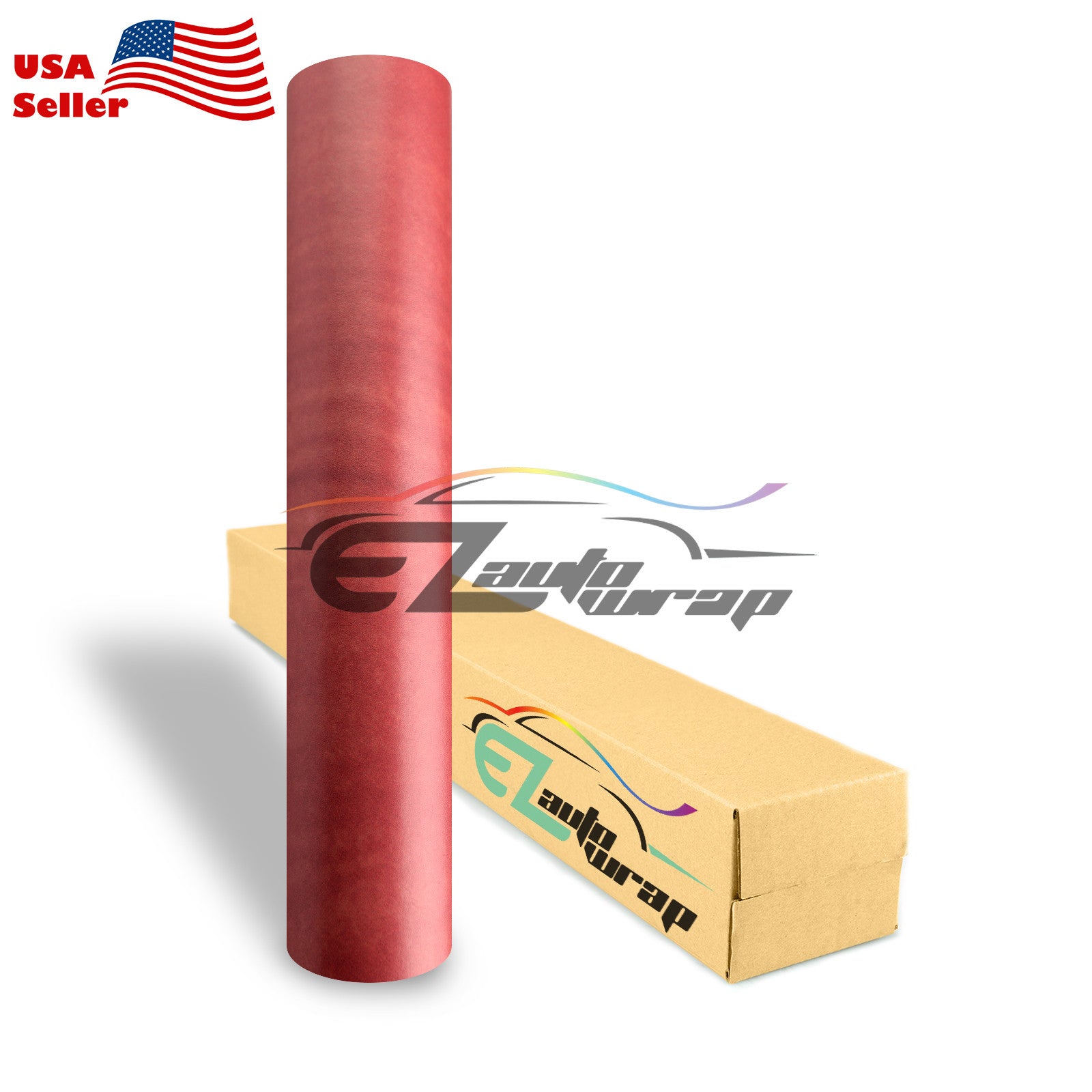 Wood Grain Textured Vinyl Red #01