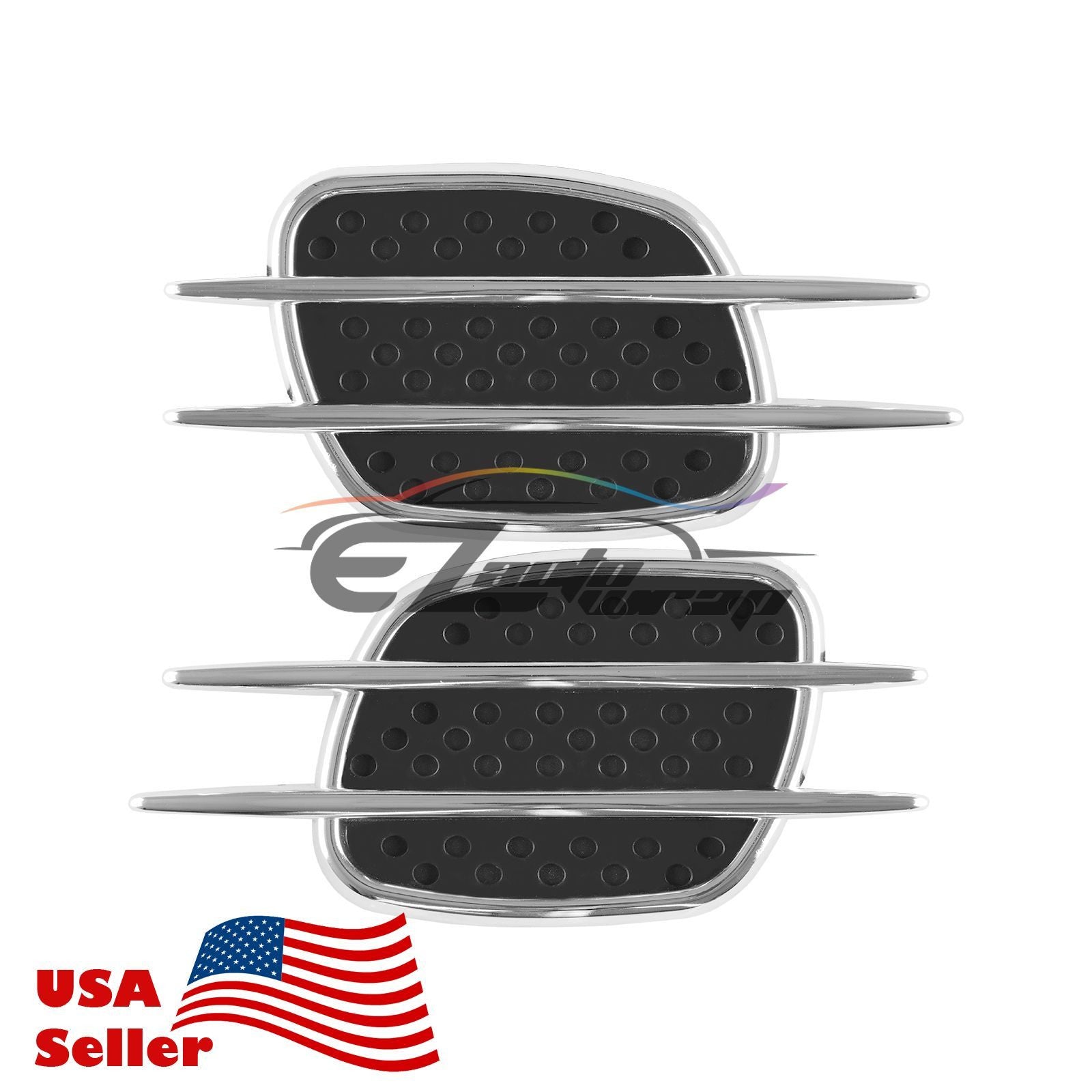 Universal Chrome Stripe Black Vent