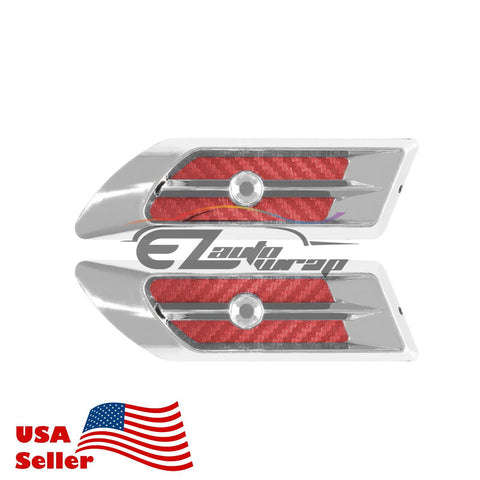 Universal Chrome Crystal Red Vents
