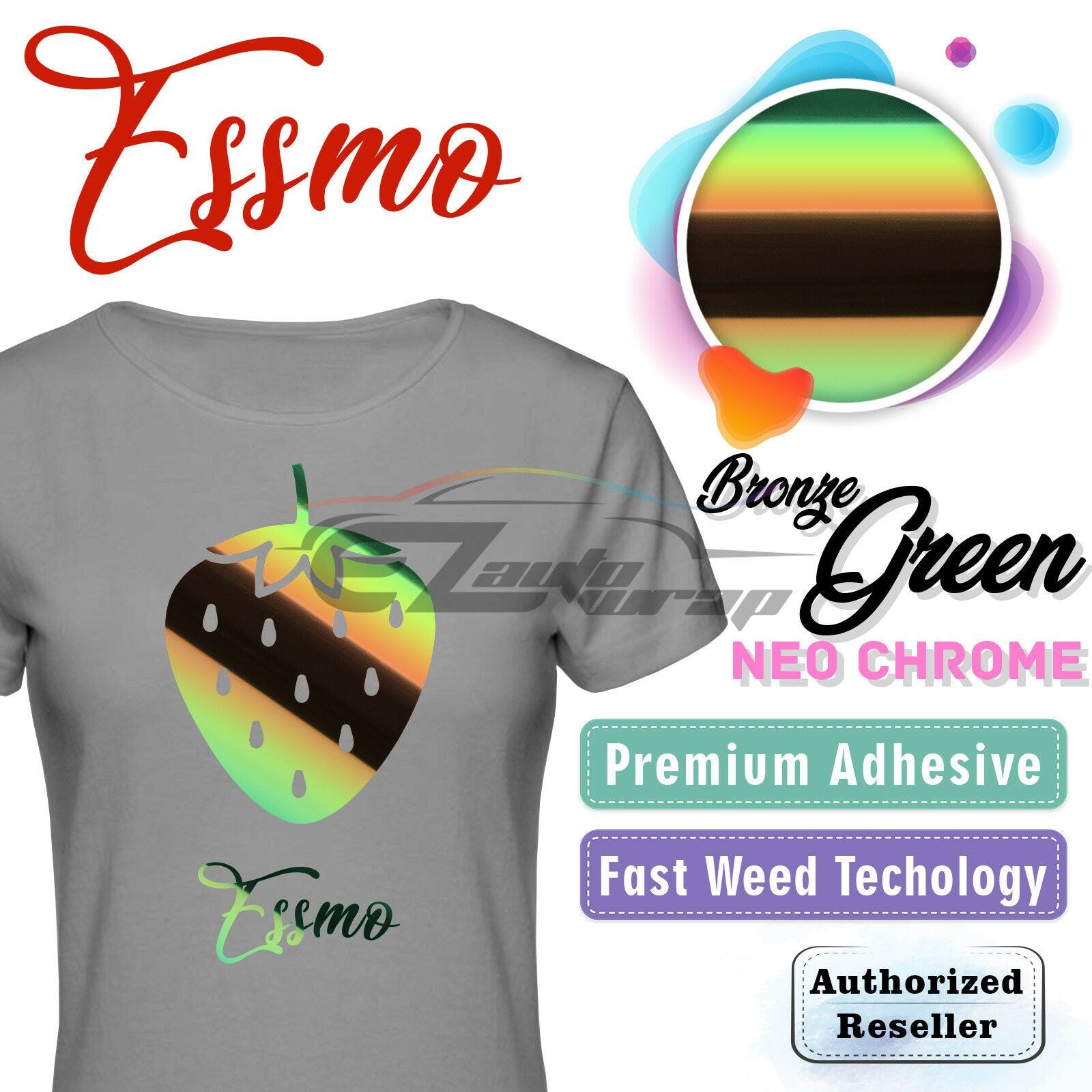 ESSMO™ Bronze Green Neo Chrome Heat Transfer Vinyl HTV NC03