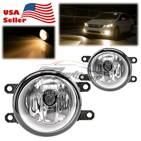Pair of Fog Light Lamp Left Right Clear Lens Upgrade Replacement OEM Grade T4