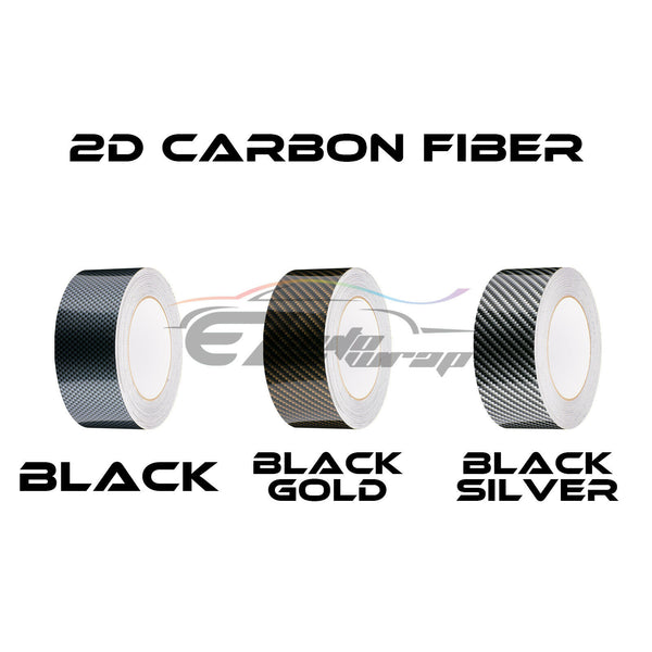 Racing Stripe 2D Carbon Fiber Gloss 2" 4" 6" 8" 10" 12" / 25FT 50FT