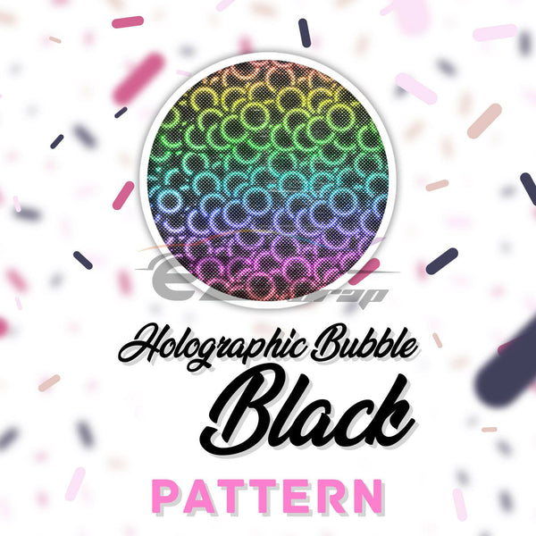 ESSMO™ Holographic Bubble Black Pattern Heat Transfer Vinyl HTV SP05