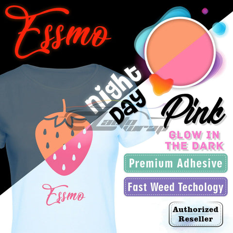 Essmo™ Glow in the Dark Pink Heat Transfer Vinyl HTV GD04
