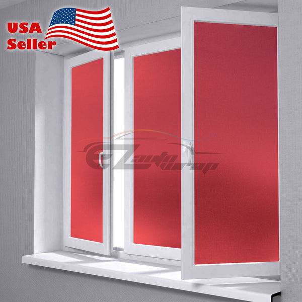 Frosted Red Glass Window Film